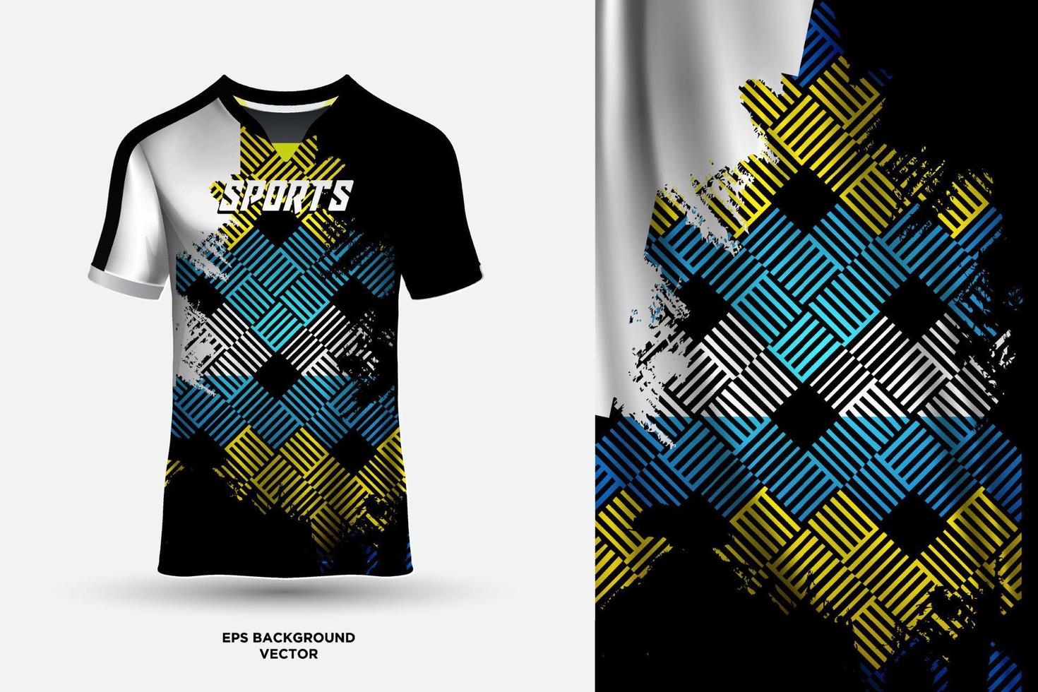 diseño futurista y fantástico de camiseta de camiseta adecuado para deportes, carreras, fútbol, juegos y vectores de deportes electrónicos