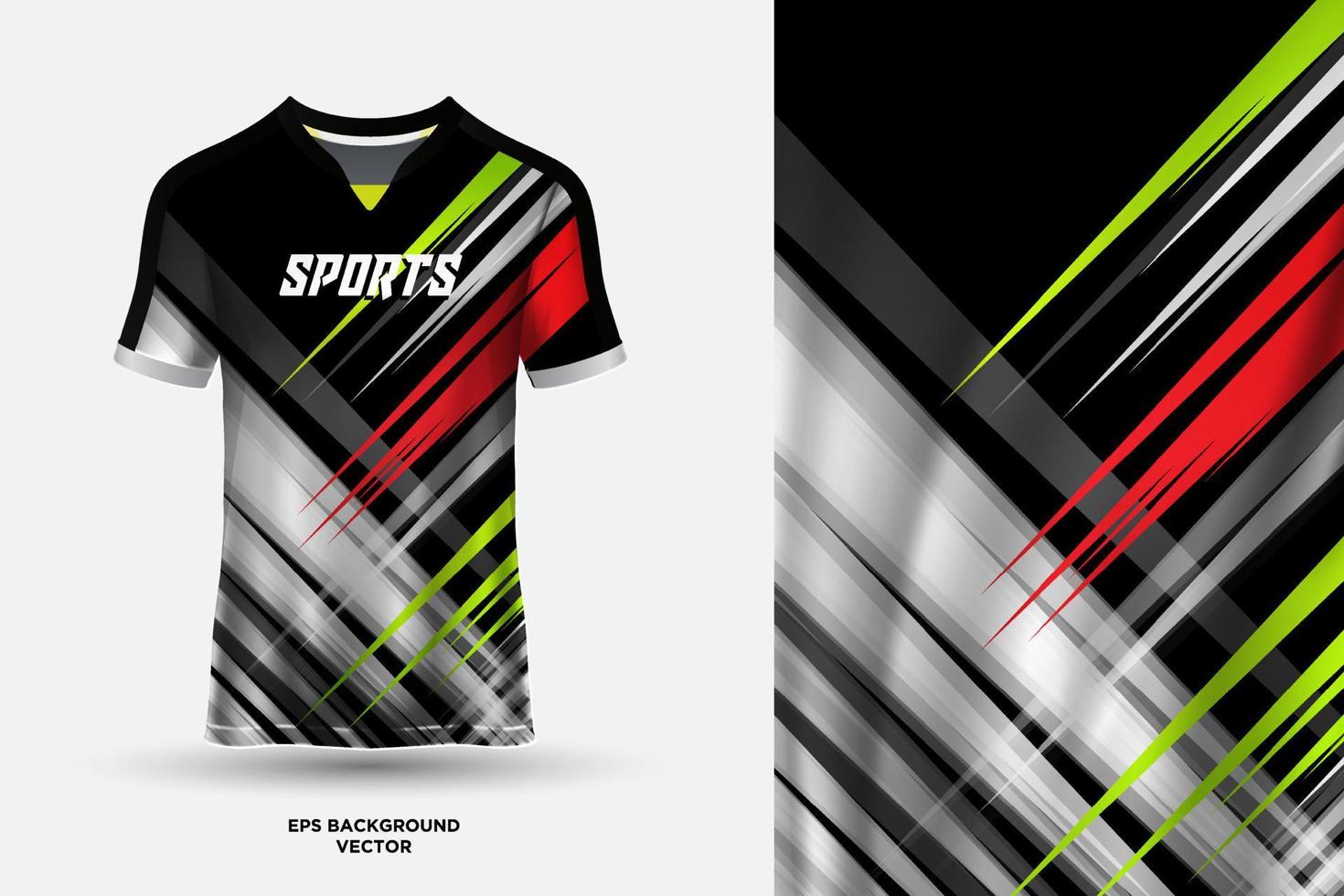 diseño futurista y fantástico de camiseta de camiseta adecuado para deportes, carreras, fútbol, juegos y vectores de deportes electrónicos