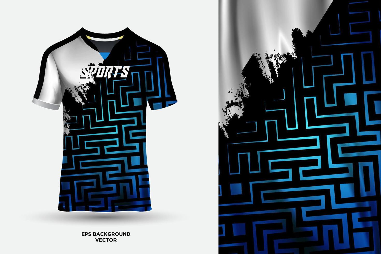 diseño futurista y fantástico de camiseta de camiseta adecuado para deportes, carreras, fútbol, juegos y vectores de deportes electrónicos