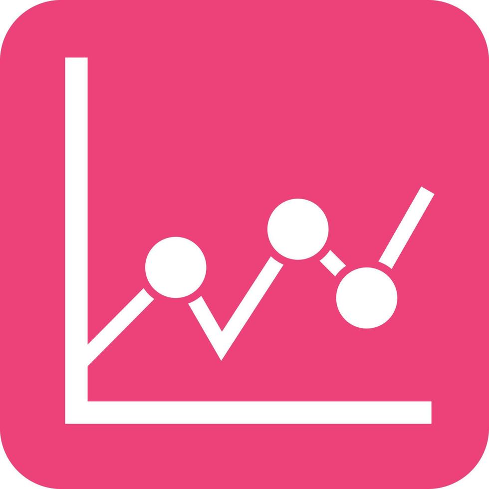 Statistical Graph Glyph Round Background Icon vector