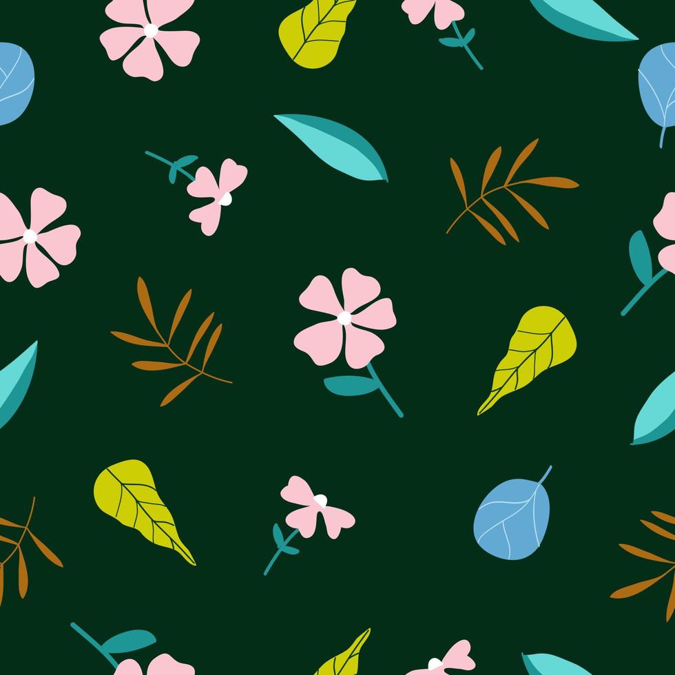 Seamless cute colorful floral pattern background vector