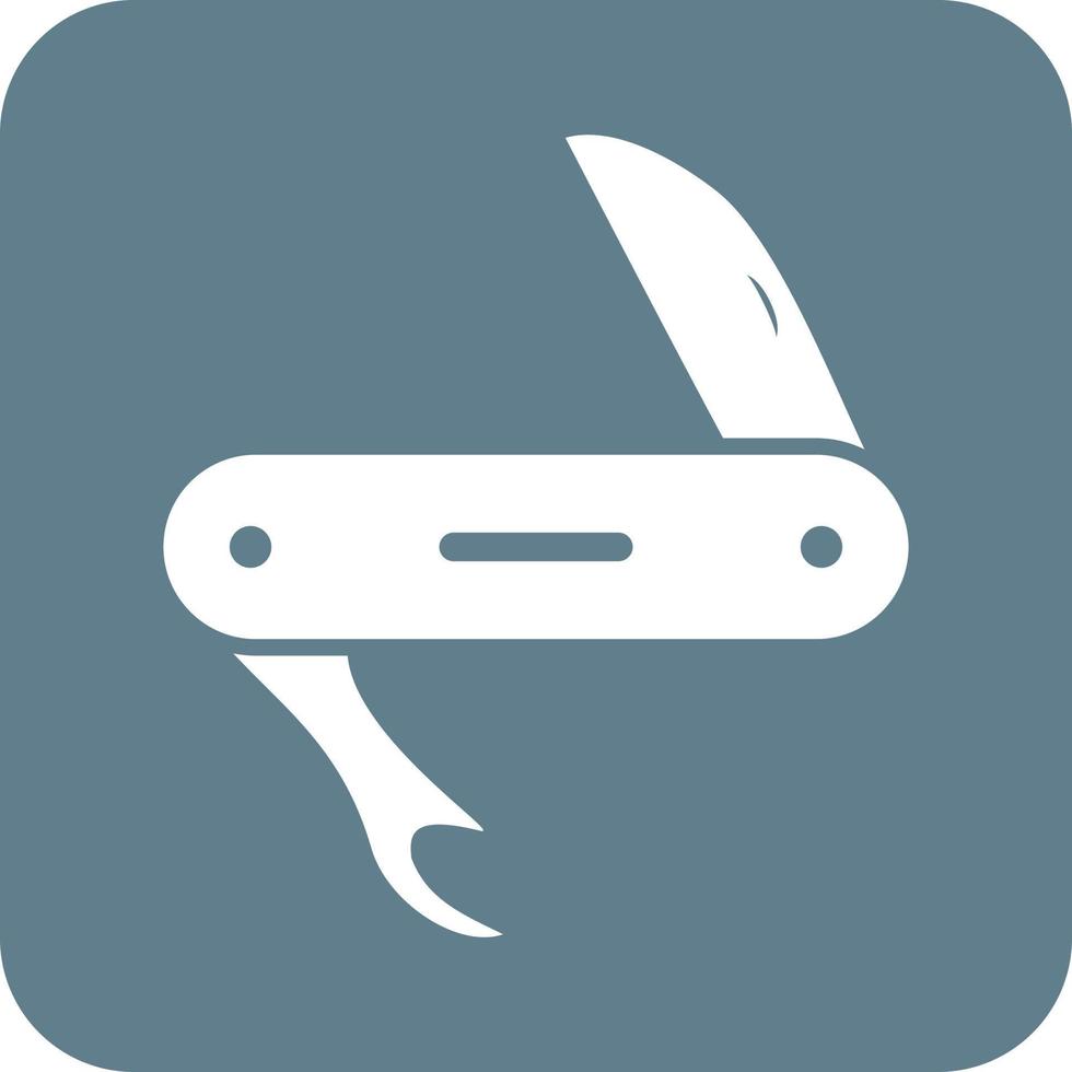 cuchillo del ejército glifo icono de fondo redondo vector