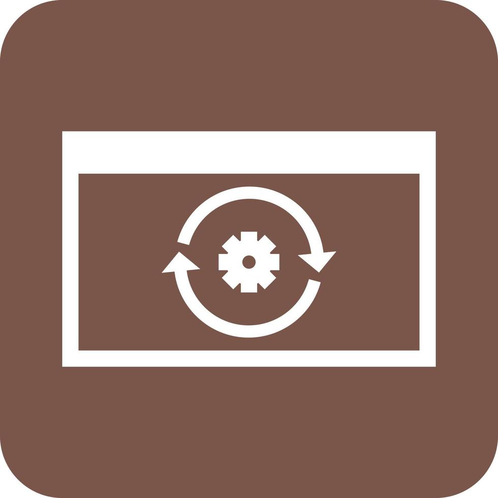 Reverse Engineering Glyph Round Background Icon vector