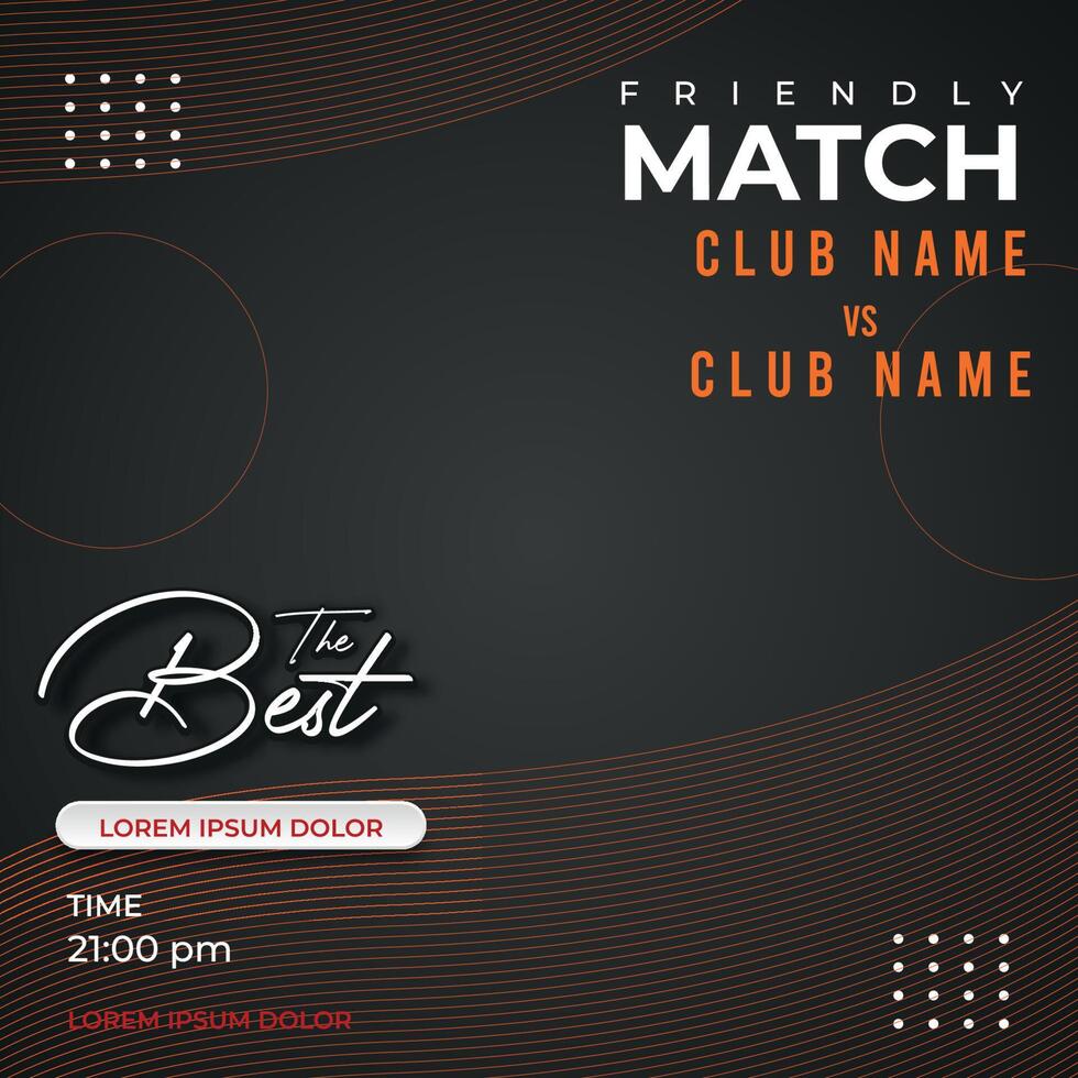 CLUB FRIENDLY MATCH Template