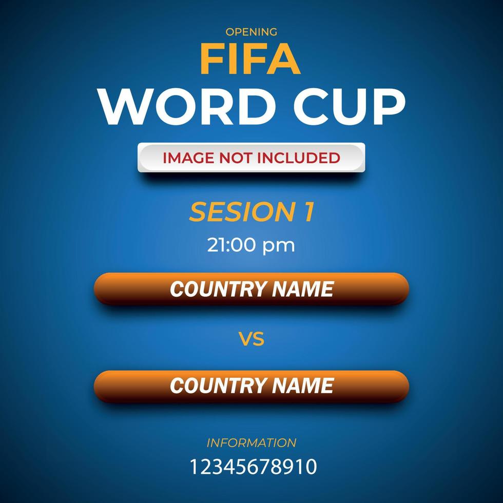 world cup theme social media post template vector