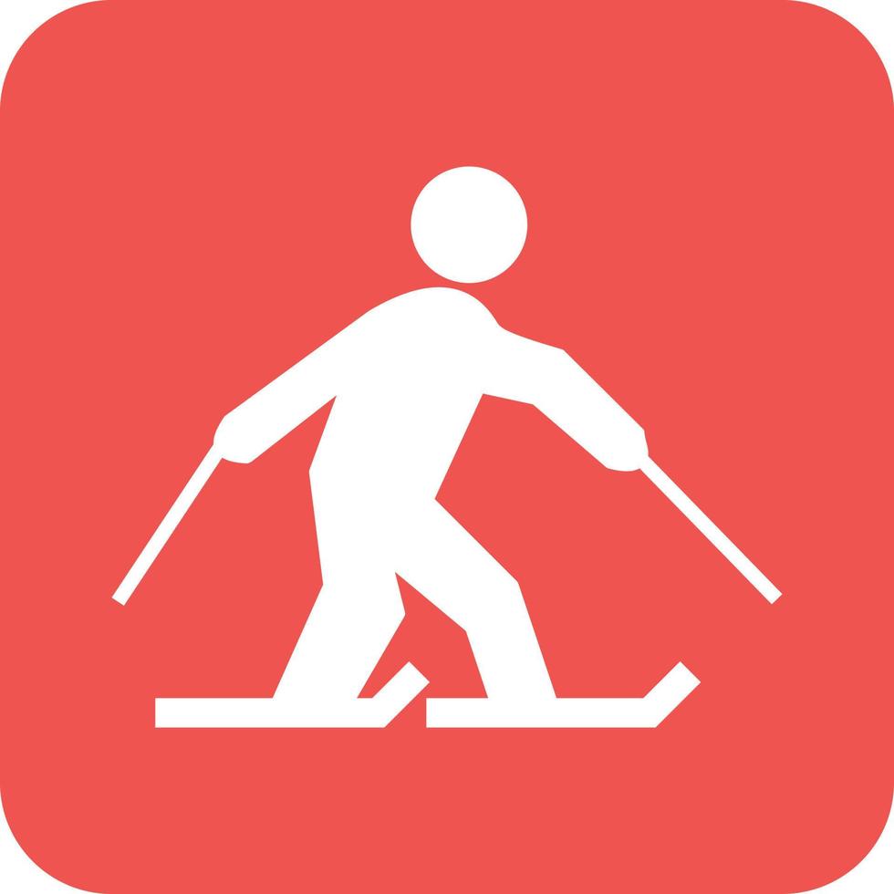 Skating Glyph Round Background Icon vector