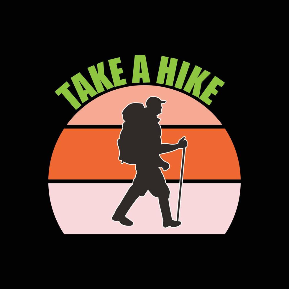 Hiking T-shirt design vector