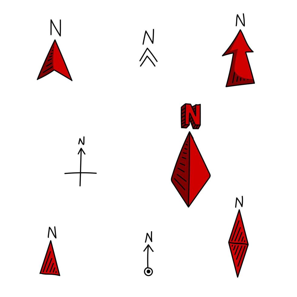 icono de dirección cardinal vector