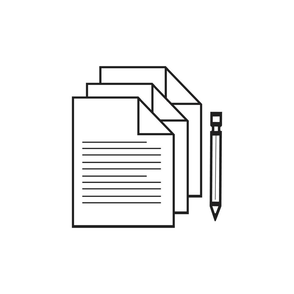 Documents icon stock vector illustration flat design