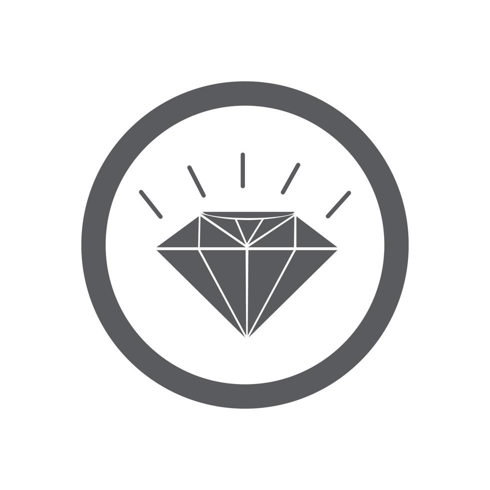 Ilustración de vector de icono de diamante