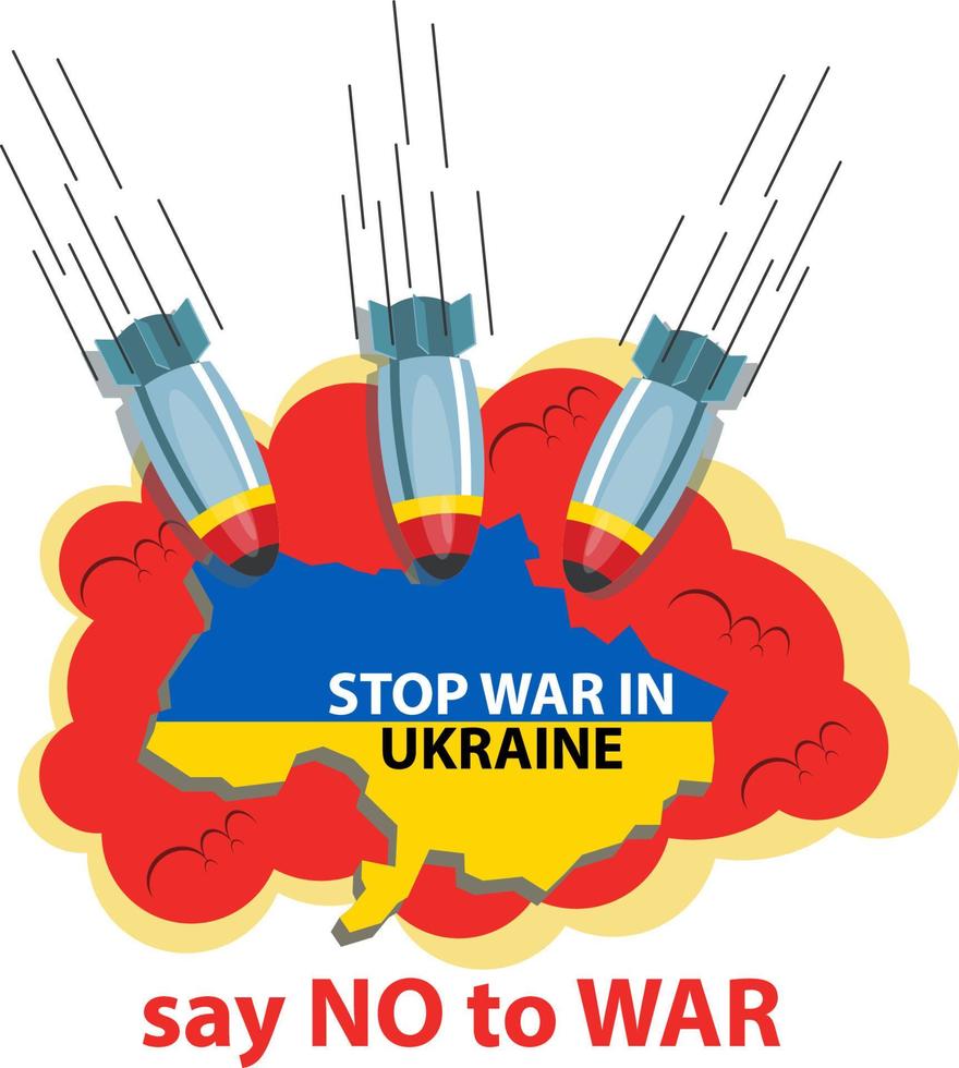 stop war in ukraine vector