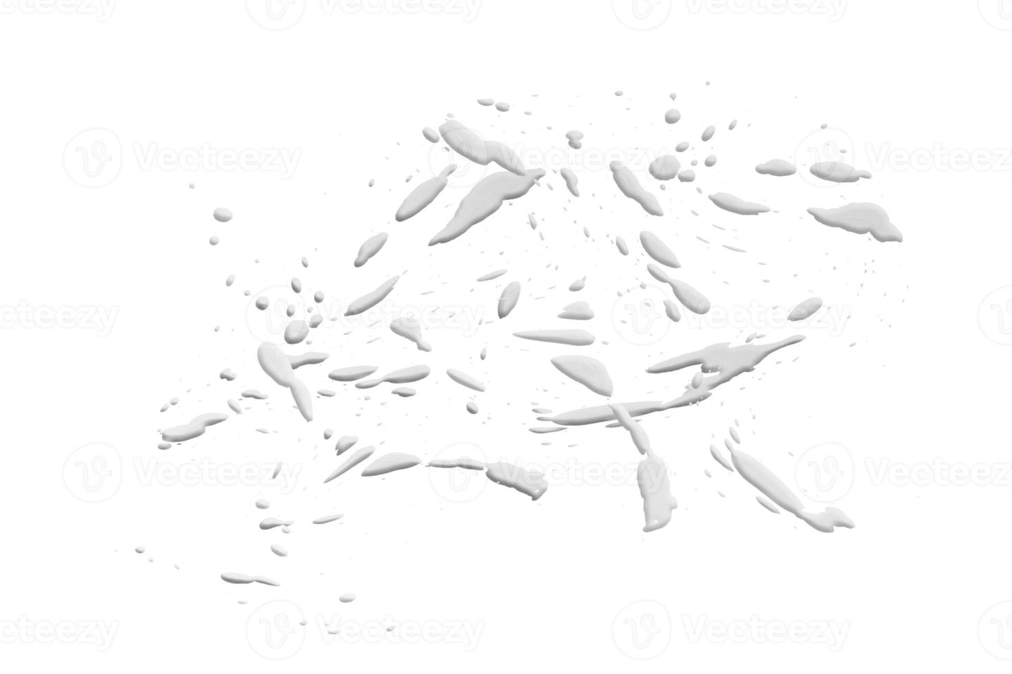 closeup drops of milk isolated on white background,abstract pattern photo