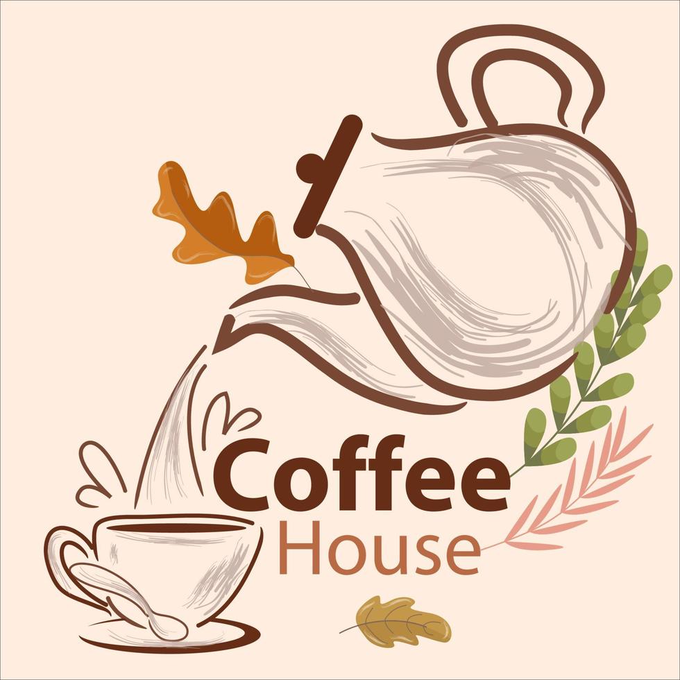 coffee logo design vector