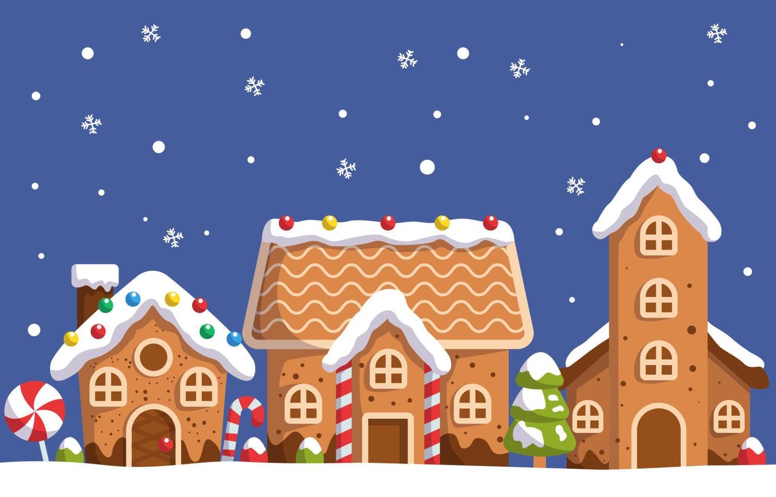 Gingerbread House background vector