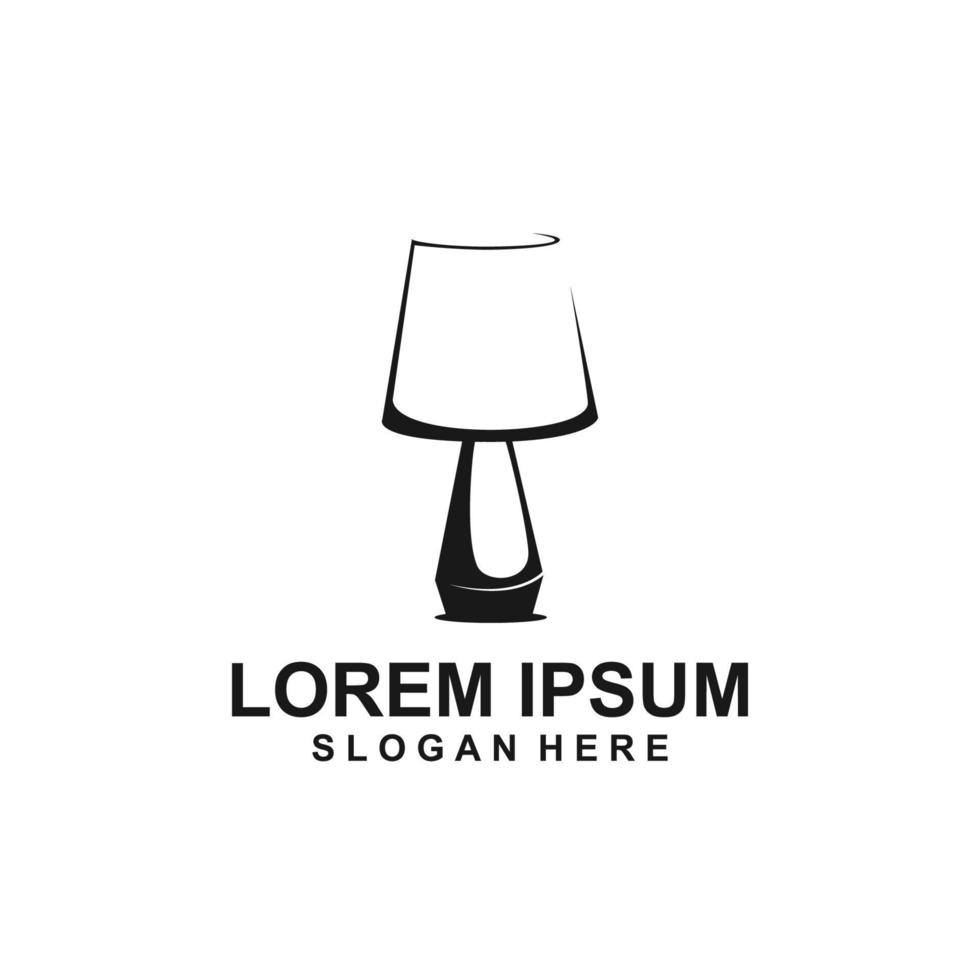 lamp logo design vector