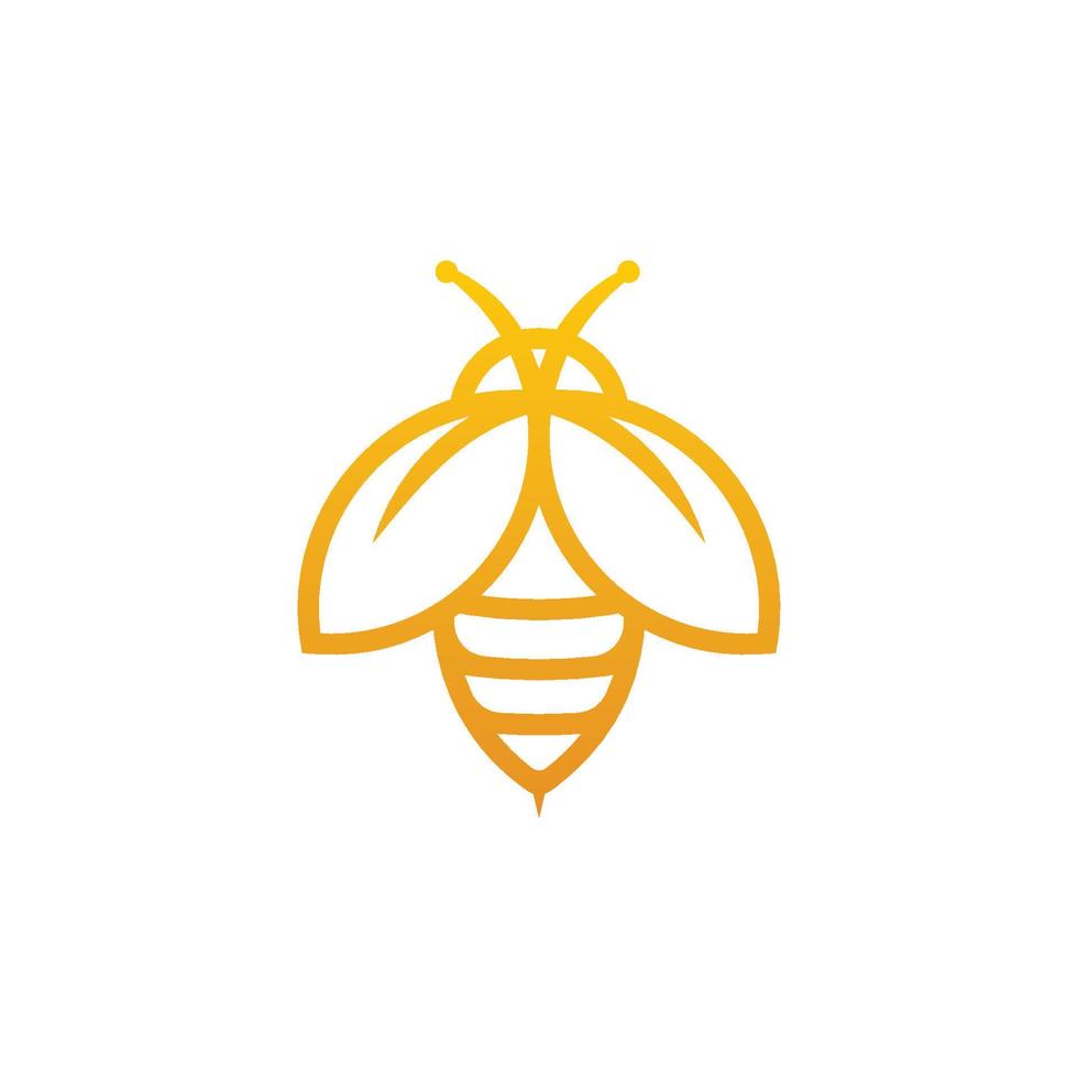 diseño de logotipo de abeja vector