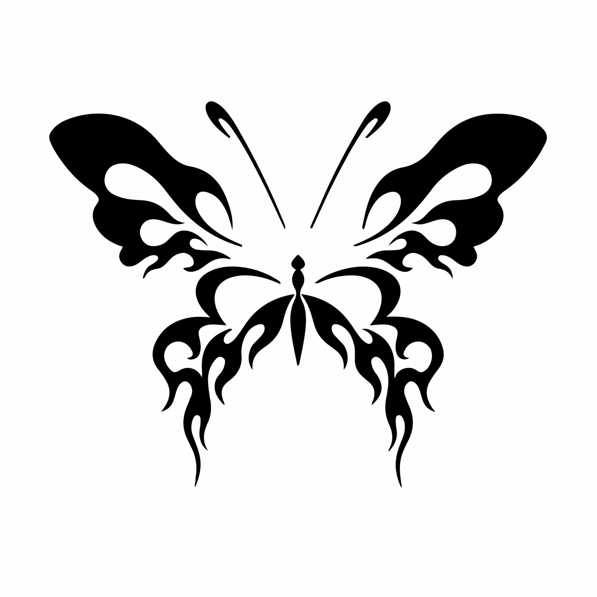 Premium Vector  Butterfly logo symbol stencil design tattoo