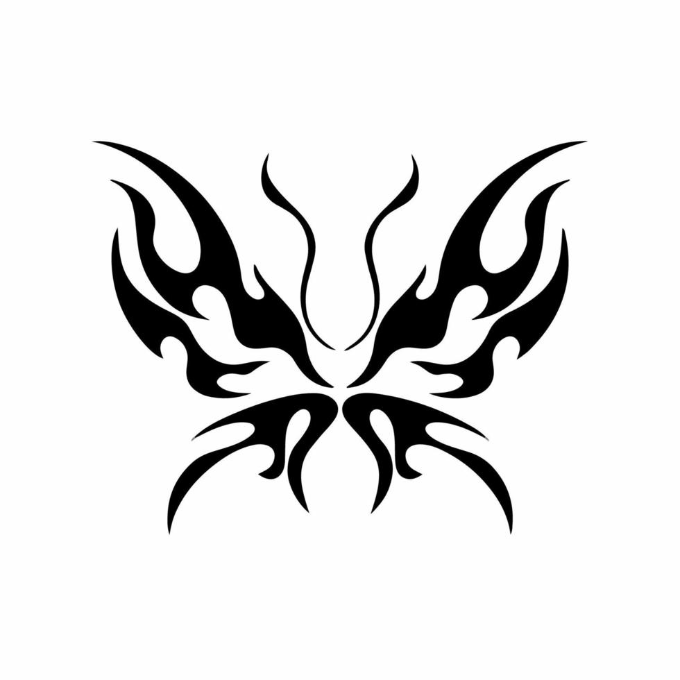 símbolo de logotipo de mariposa tribal. diseño de plantilla. ilustración vectorial de tatuaje. vector