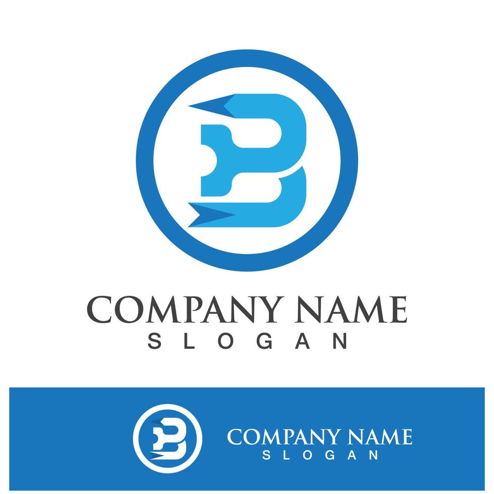 Creative B letter logo design vector