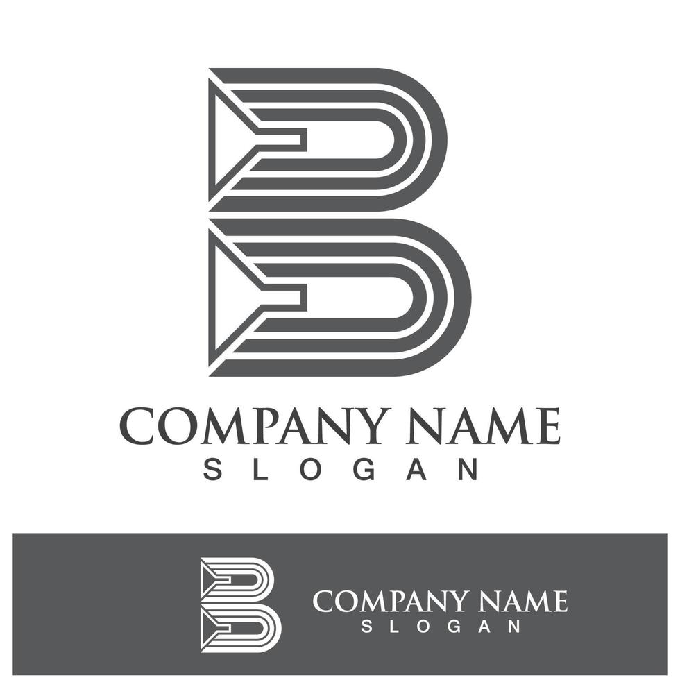 Creative B letter logo design vector