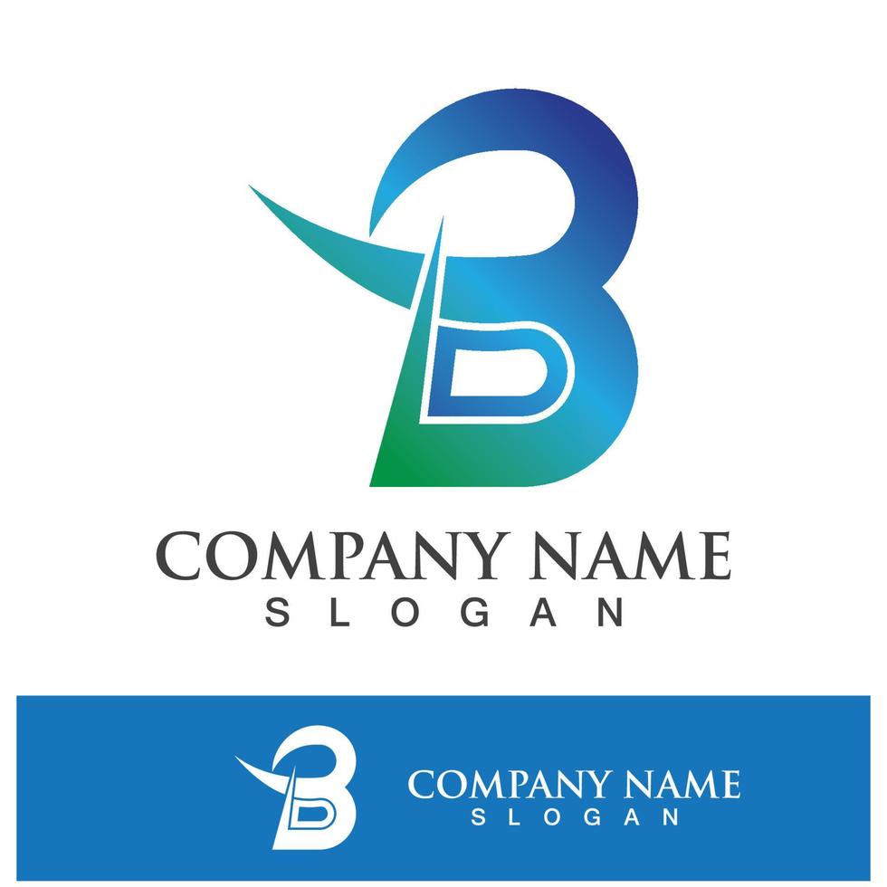 Creative B letter logo design vector