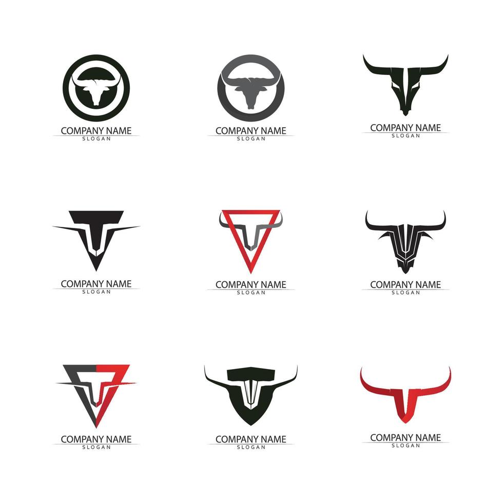 Abstract shield bull logo, horn badges logo icon 13384633 Vector Art at Vecteezy