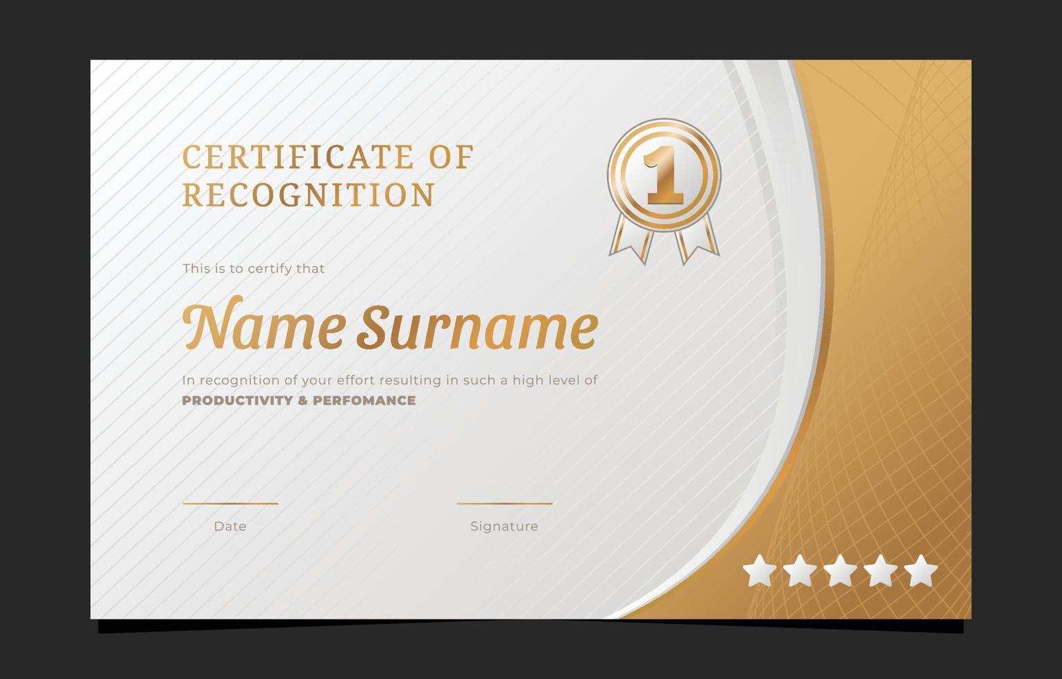 Promotion Career Certificate Template vector
