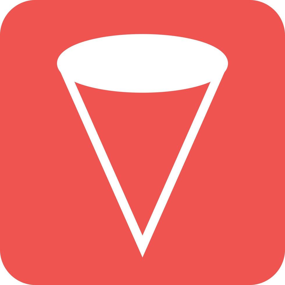 Cone Glyph Round Background Icon vector