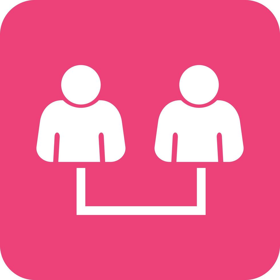 Connected Users I Glyph Round Background Icon vector