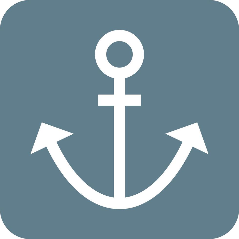 Anchor Glyph Round Background Icon vector
