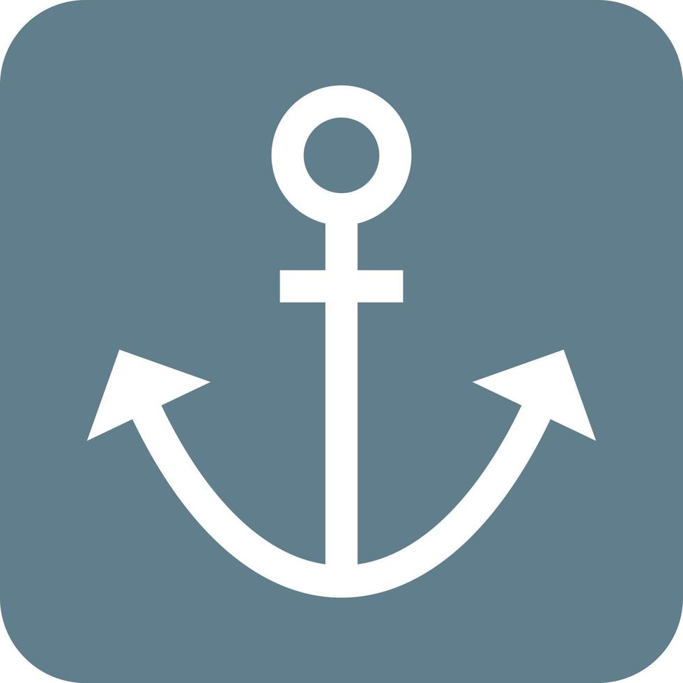 Anchor Glyph Round Background Icon vector