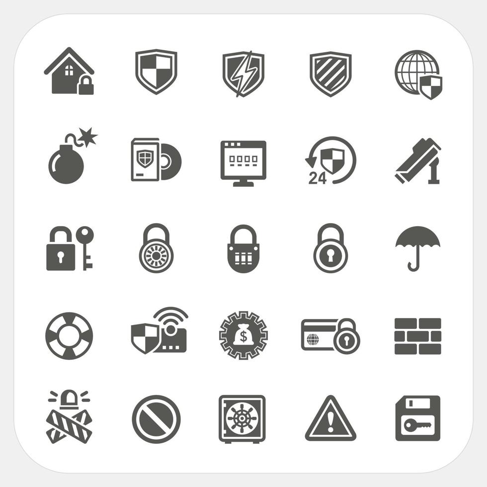 conjunto de iconos de seguridad vector
