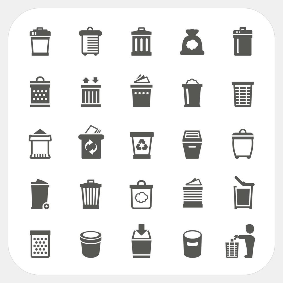 Trash icons set vector