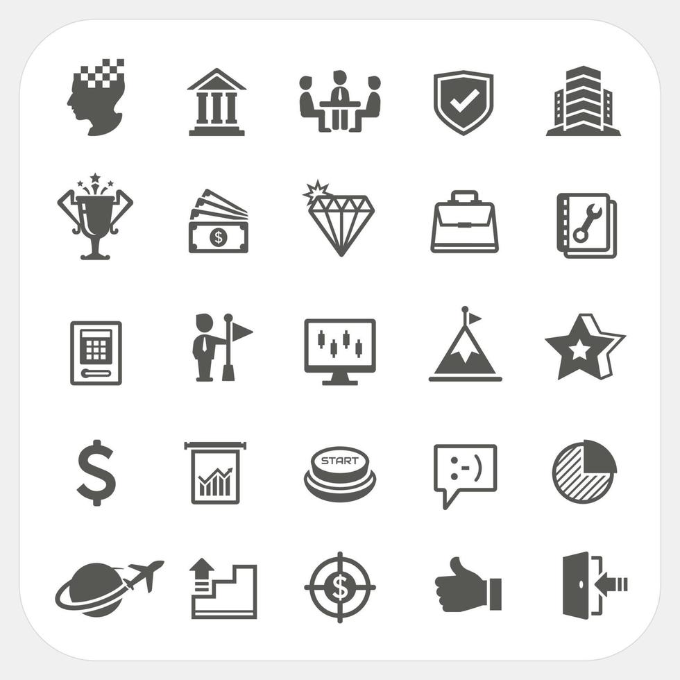 Business icons set vector