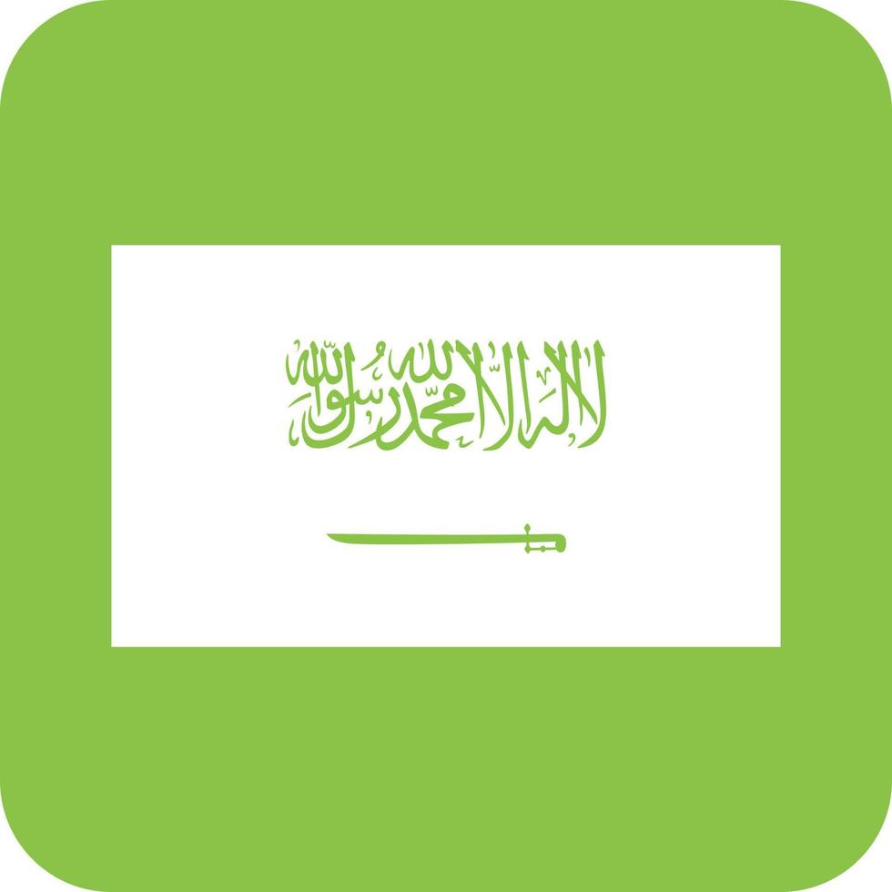 icono de fondo redondo de glifo de arabia saudita vector