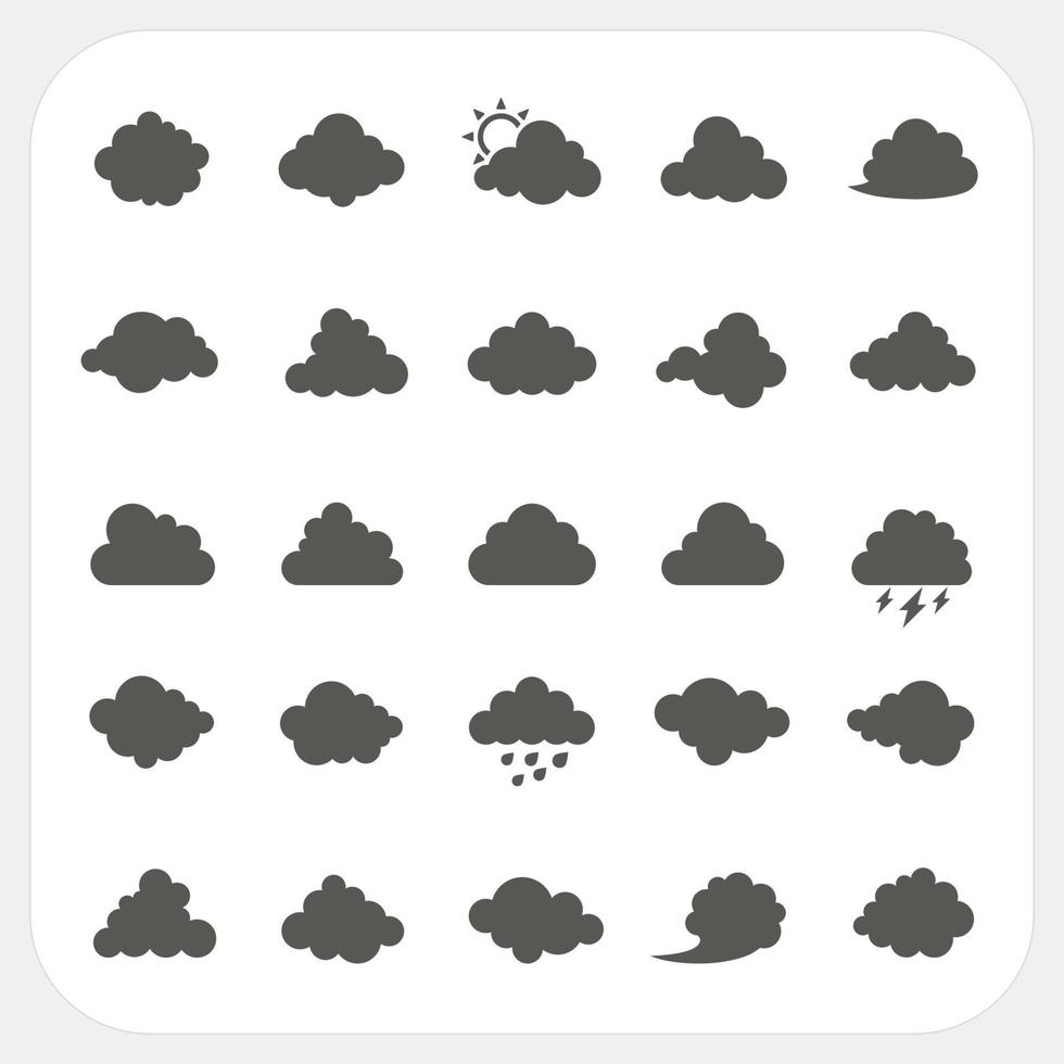 Cloud icons set vector