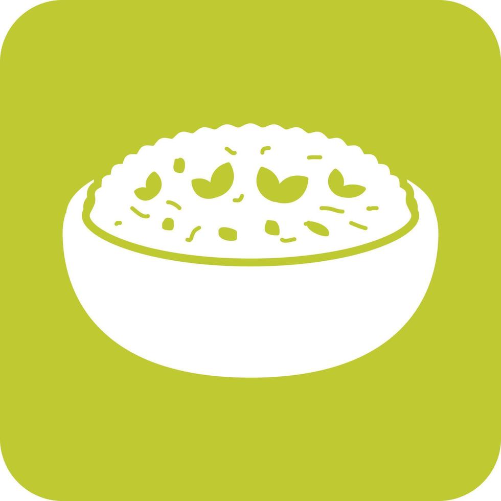 Risotto Glyph Round Background Icon vector