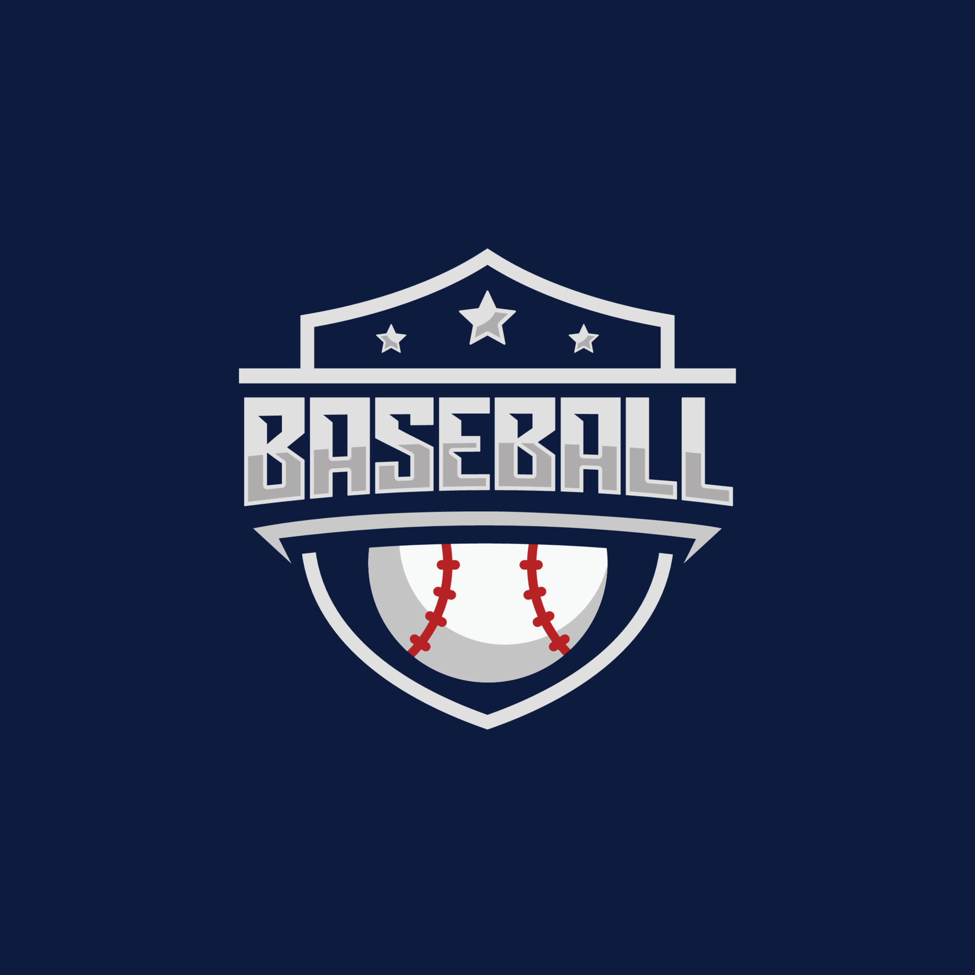 Baseball team emblem logo design vector illustration 13384809 Vector ...