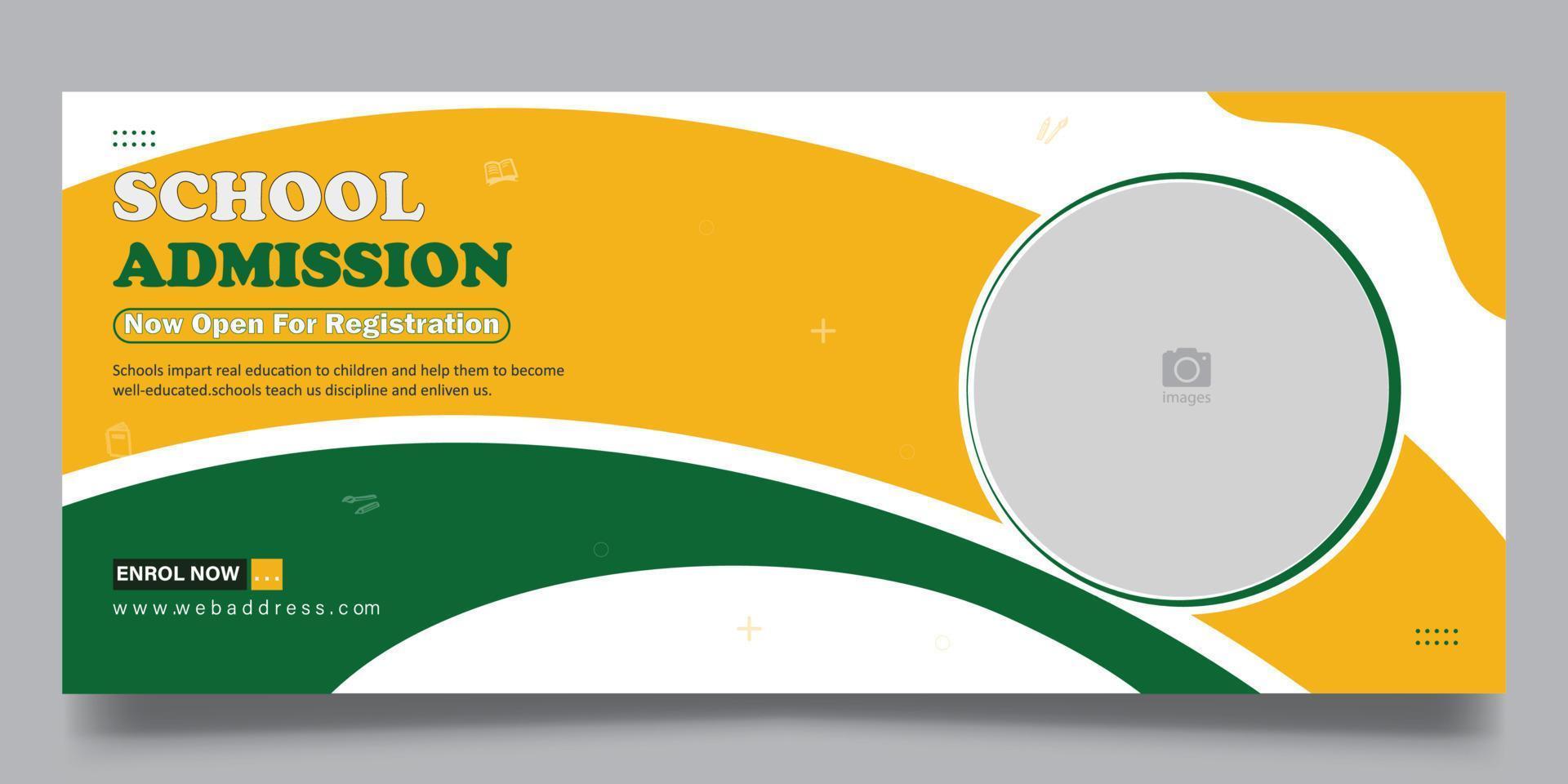 School admission template vector