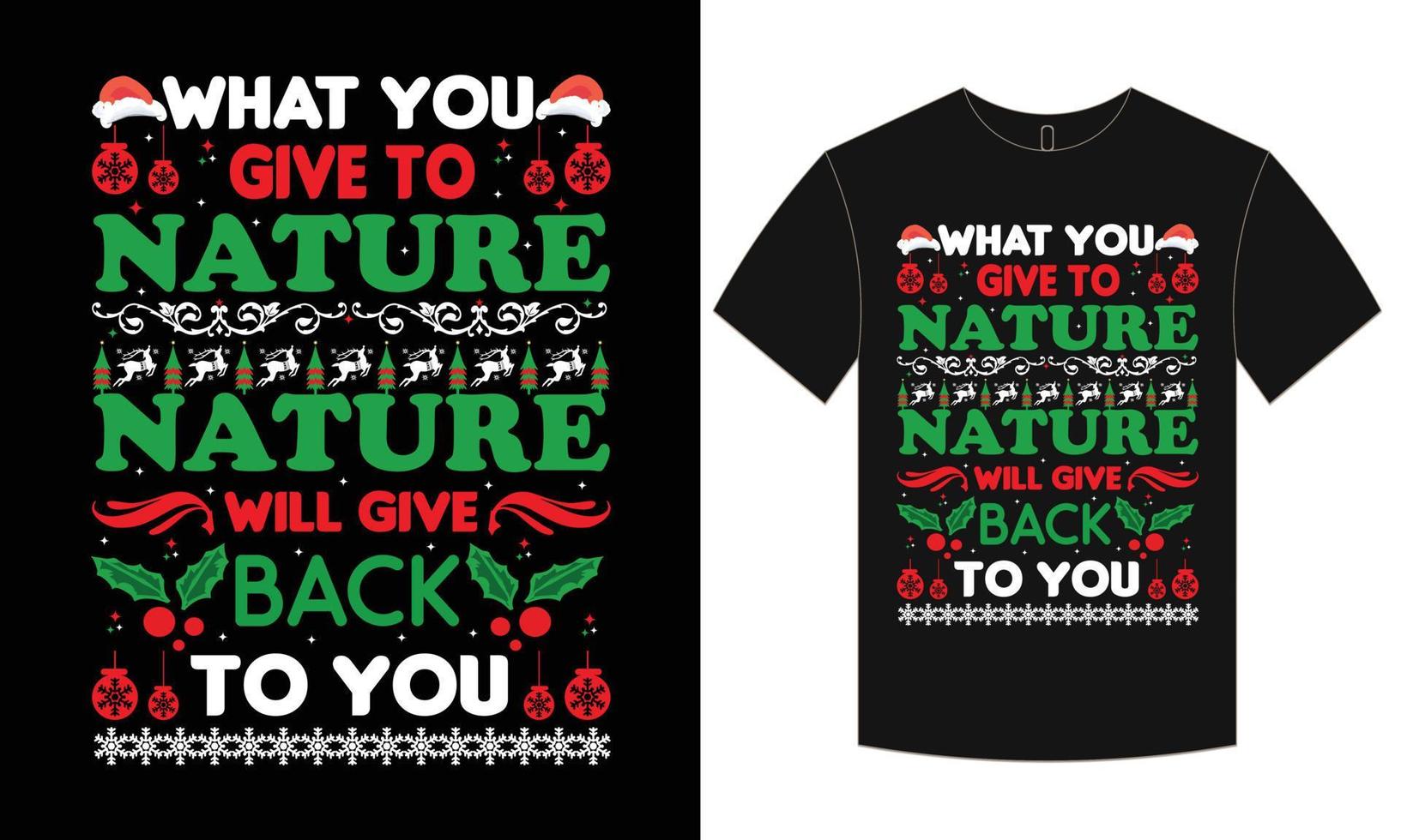 typography t-shirt design for nature message vector