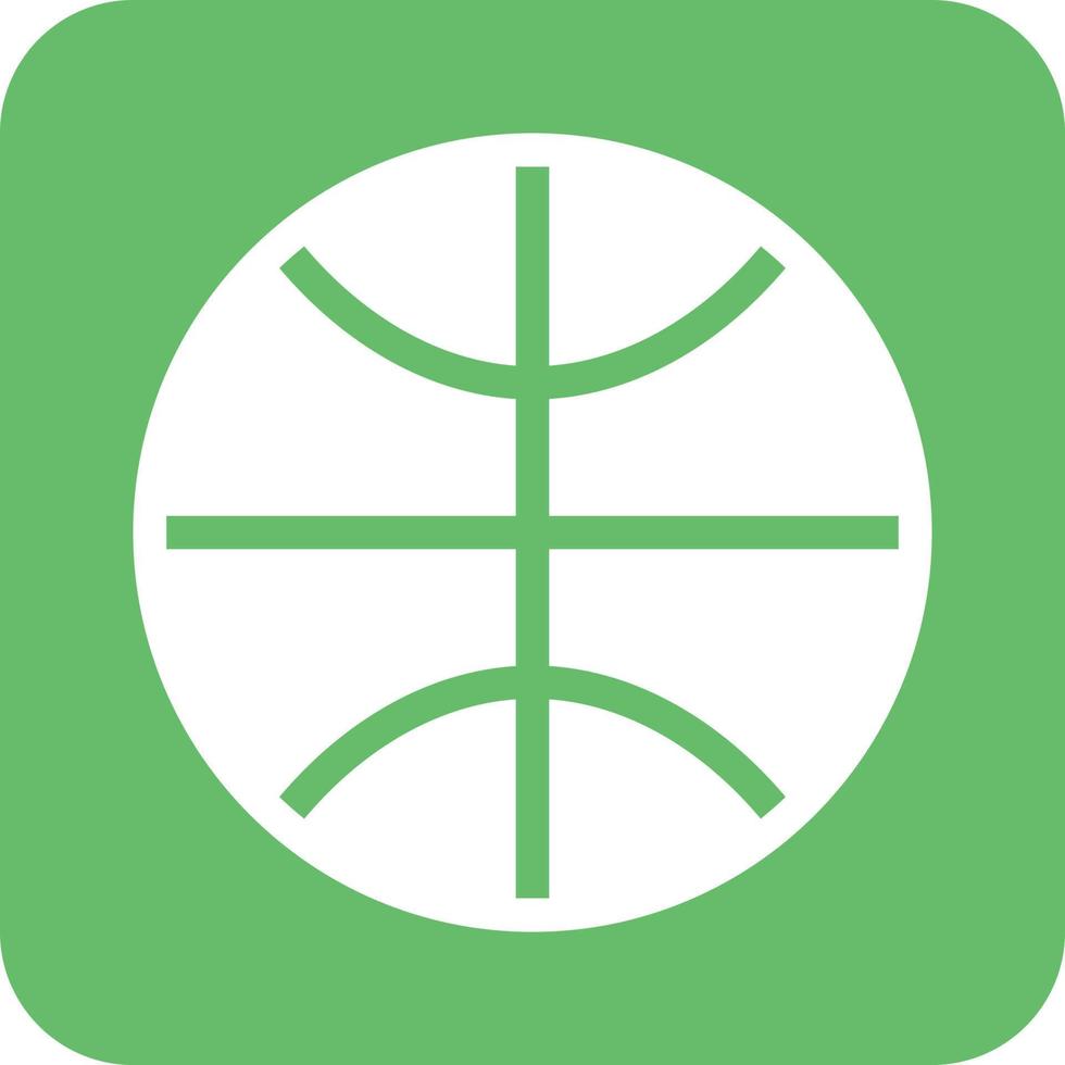 Basketball Glyph Round Background Icon vector