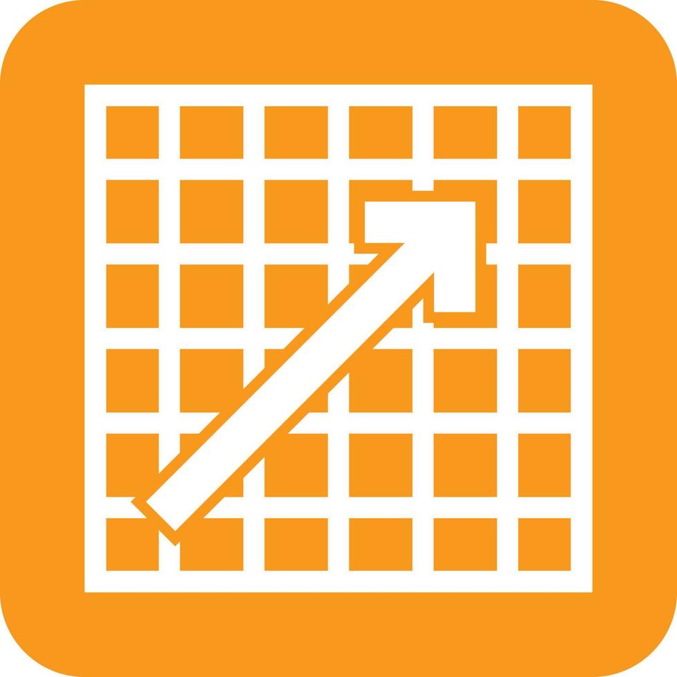 Rising Statistics Glyph Round Background Icon vector
