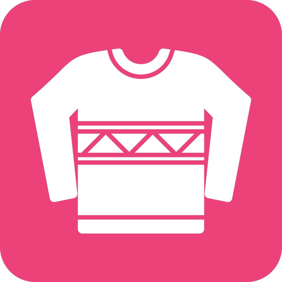 Sweater Glyph Round Background Icon vector