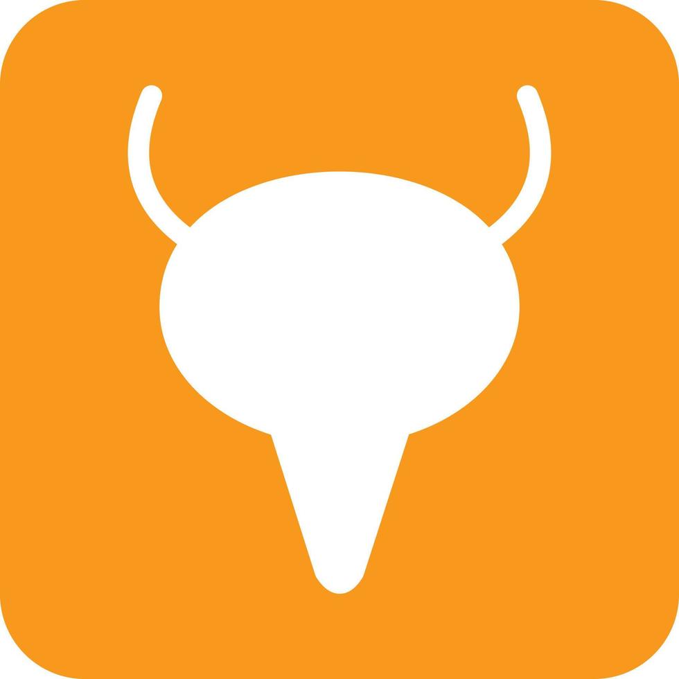 Bladder Glyph Round Background Icon vector