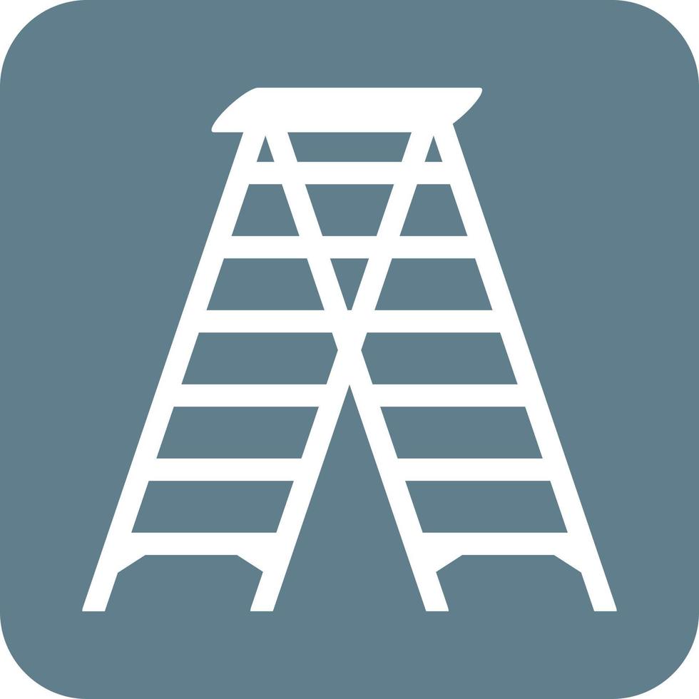 Ladder Glyph Round Background Icon vector