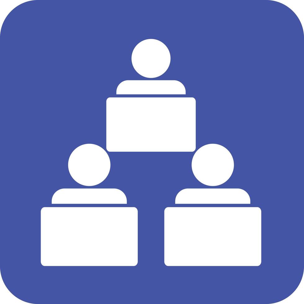 Three Students Studying Glyph Round Background Icon vector