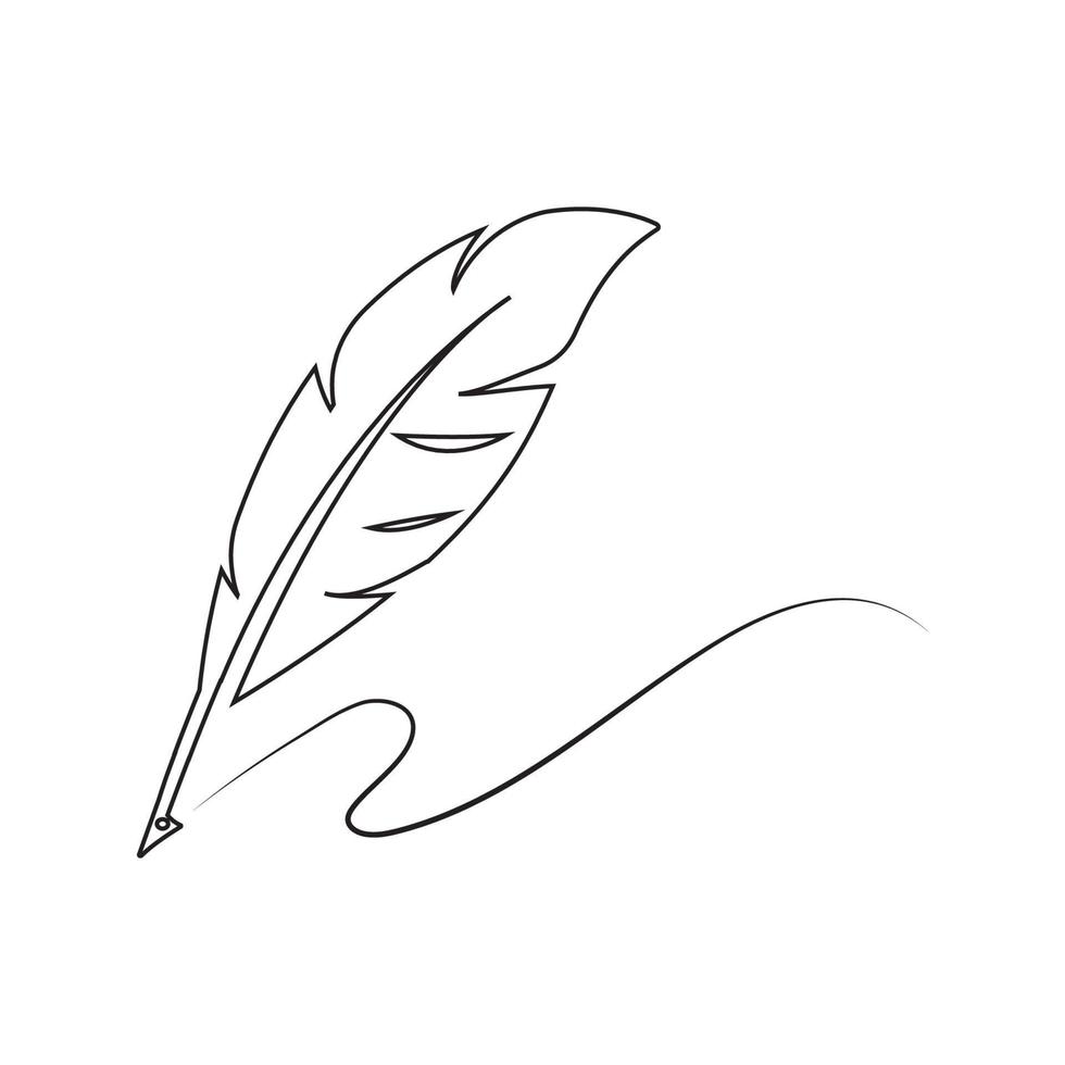 Feather logo vector