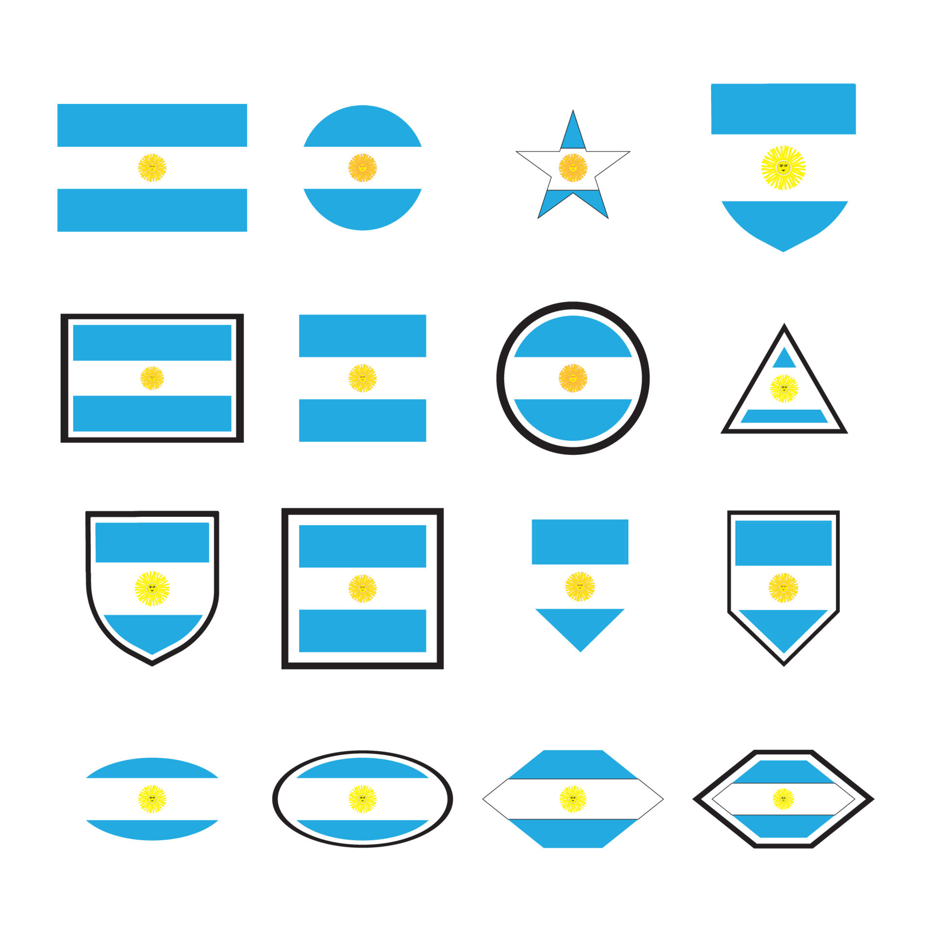argentina flag logo 13385432 Vector Art at Vecteezy
