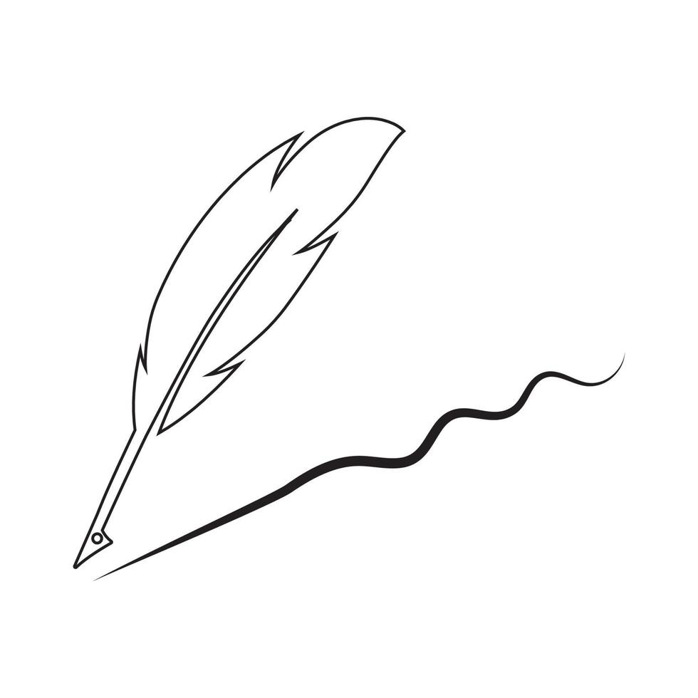 vector logo de pluma