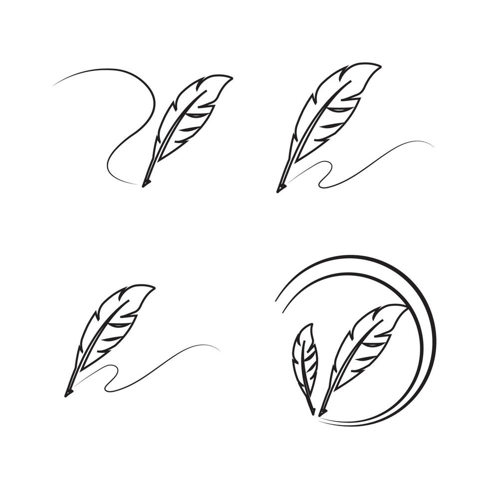 Feather logo vektor vector